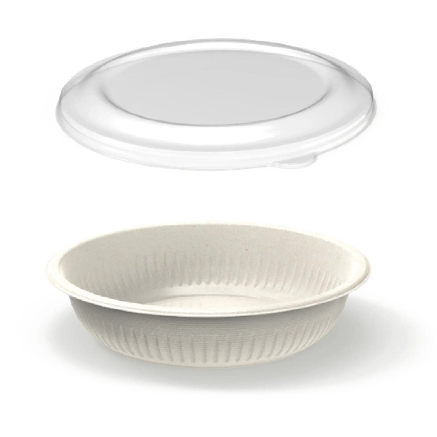 Extra Large Bowl Bagasse with Lid rPET 1.500 cc