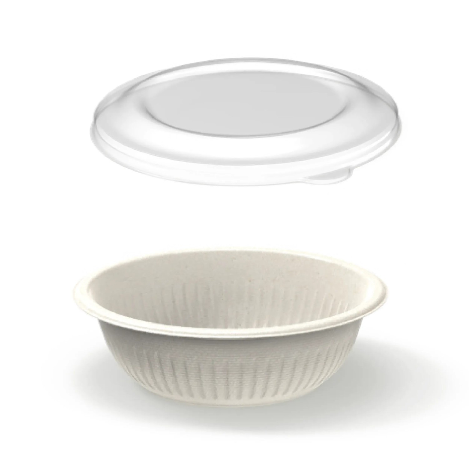 Large Bowl Bagasse with LId rPET 900 ml